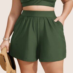 BlooChic Plus Size Black Swim Bottom with Pockets us size 18 -size 2XL